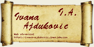 Ivana Ajduković vizit kartica